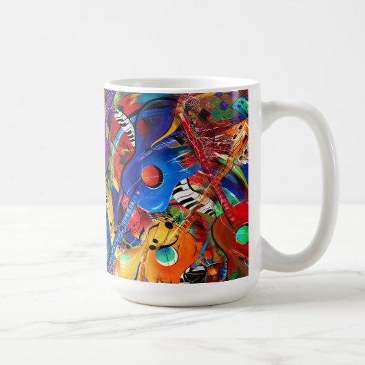 Kunst-verrückte Gitarren-Musik-Tasse Kaffeetasse (Rechts)
