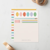 Kunst versorgt Kindergeschichten Mitteilungskarte (Vorderseite/Rückseite Beispiel)