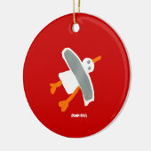 Kunst-Verzierung: John-Farbstoff-Seemöwe Keramik Ornament (Links)