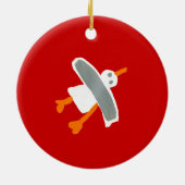 Kunst-Verzierung: John-Farbstoff-Seemöwe Keramik Ornament (Hinten)