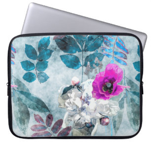 kunst Vintage Aquarellfarben flornahtlos pa Laptopschutzhülle