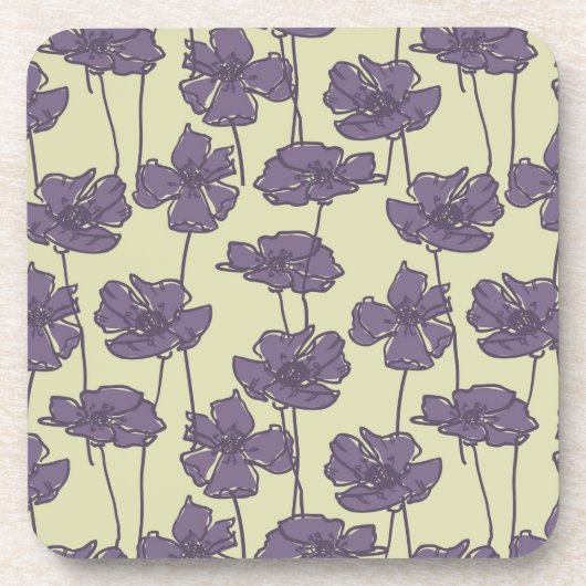 Kunst vintage Blumenmuster Hintergrund Getränkeuntersetzer (Vorderseite)