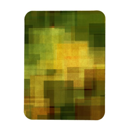 Kunst Vintage bunte abstrakte geometrische 2 Magnet (Vertikal)