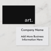 Kunst-Visitenkarte Visitenkarte (Vorne/Hinten)