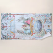Kunst, Vögel, Menschen und Landschaft des 17. Jahr Strandtuch (Vorderseite)