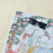 Kunst, Vögel, Menschen und Landschaft des 17. Jahr Strandtuch (Beispiel)