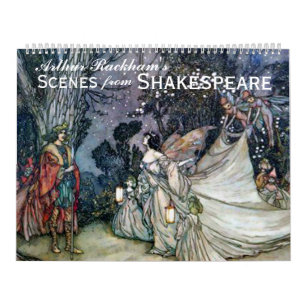 Kunst von Arthur Rackham zu Shakespeare im Vintage Kalender