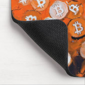 Kunst von Bitcoin (#2) Ölgemälde Mousepad (Ecke)