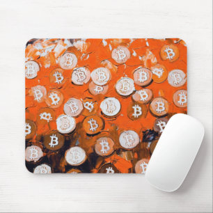 Kunst von Bitcoin (#2) Ölgemälde Mousepad