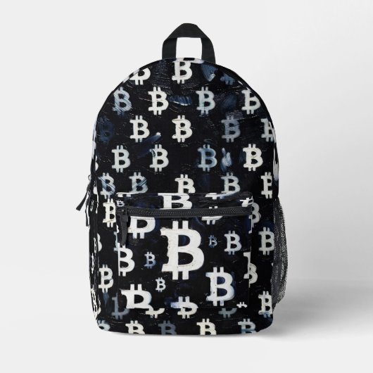 Kunst von Bitcoin (BW-A) Ölgemälde Bedruckter Rucksack (Vorderseite)