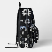 Kunst von Bitcoin (BW-A) Ölgemälde Bedruckter Rucksack (Links)