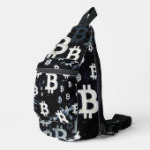 Kunst von Bitcoin (BW-C) Ölgemälde Crossbody Bag (Rechte Ecke)