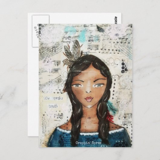 Kunst von Croppin Spree Postkarte (Vorne/Hinten)