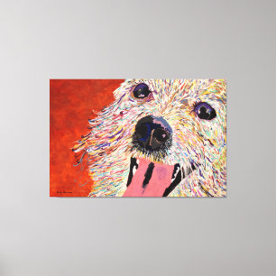 Kunst von Debbie Davidsohn - Hunde Kunst - Wrapped Leinwanddruck