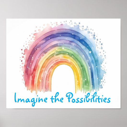 Kunst von Debi, Regenbogen Poster (Vorne)