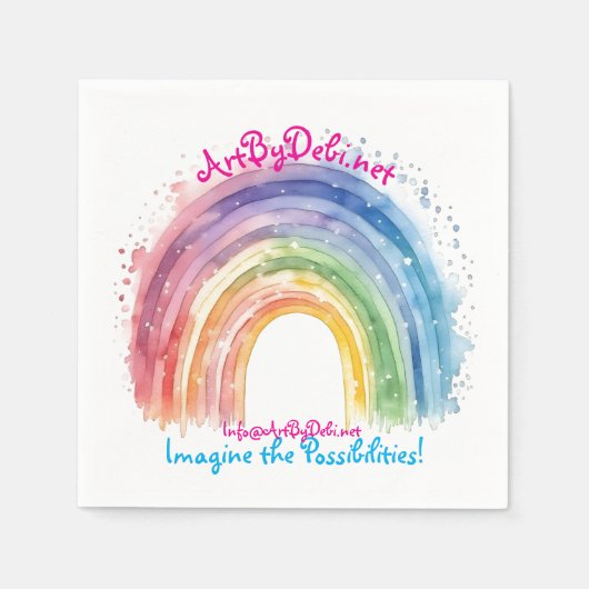 Kunst von Debi, Regenbogen Serviette (Vorderseite)