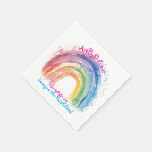 Kunst von Debi, Regenbogen Serviette (Ecke)