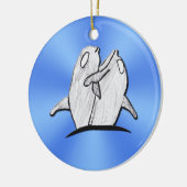 Kunst von Kindern - Delphinhüllen - Blaue Ornament (Links)