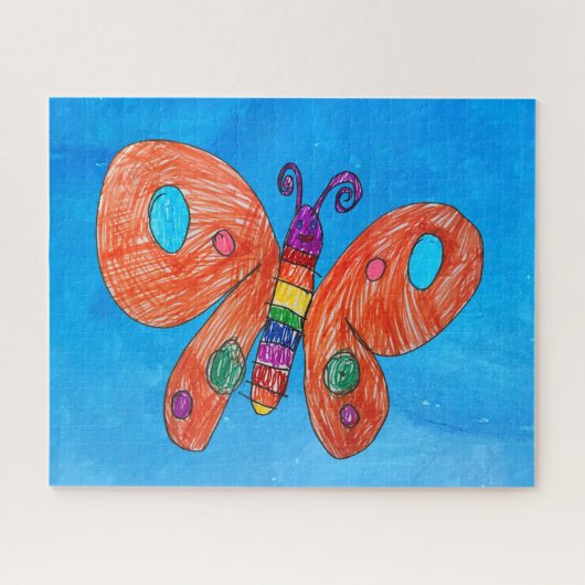 Kunst von Kindern der Schmetterlinge Puzzle (Horizontal)