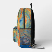 Kunst von Kindern - Hai im Ozean Bedruckter Rucksack (Rechts)