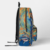Kunst von Kindern - Hai im Ozean Bedruckter Rucksack (Links)