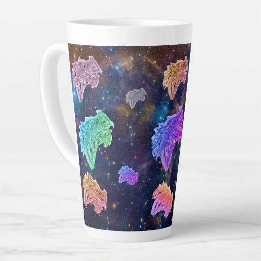 Kunst von Micheal Dragon Latte Tasse (Linke Ecke)