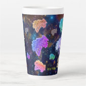 Kunst von Micheal Dragon Latte Tasse (Vorderseite)