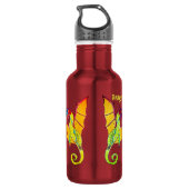 Kunst von Micheal Dragons Wasserflasche (Rückseite)