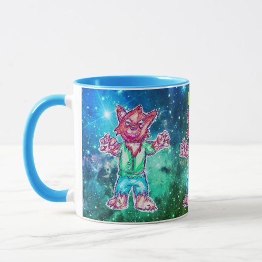 Kunst von Micheal Wolfie Tasse (Links)