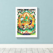 KUNST VON TIBET GREEN TARA LEINWANDDRUCK (Insitu (Holzboden))