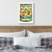 KUNST VON TIBET GREEN TARA LEINWANDDRUCK (Insitu (Schlafzimmer))