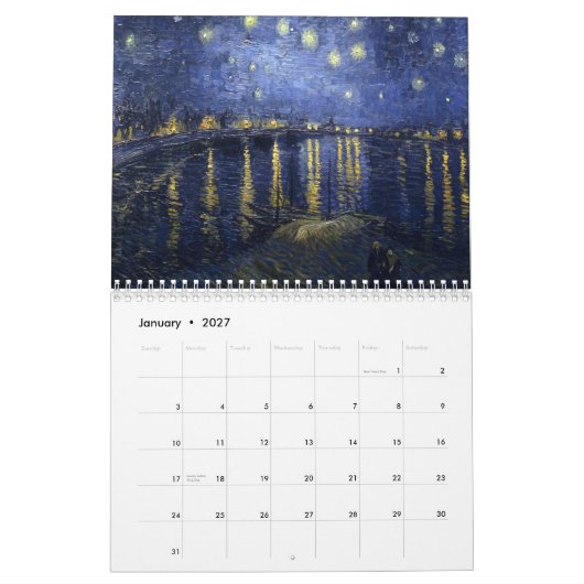 Kunst von Van Gogh Kalender (Jan 2027)