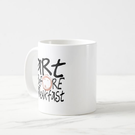 Kunst vor Frühstücks-Tasse Kaffeetasse (Vorderseite Links)