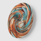 Kunst-Wand-Uhr des Rost-N blaue abstrakte Große Wanduhr (Winkel)