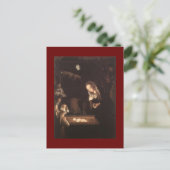 Kunst-Weihnachtskrippen-Gemälde-Postkarte Postkarte (Stehend Vorderseite)