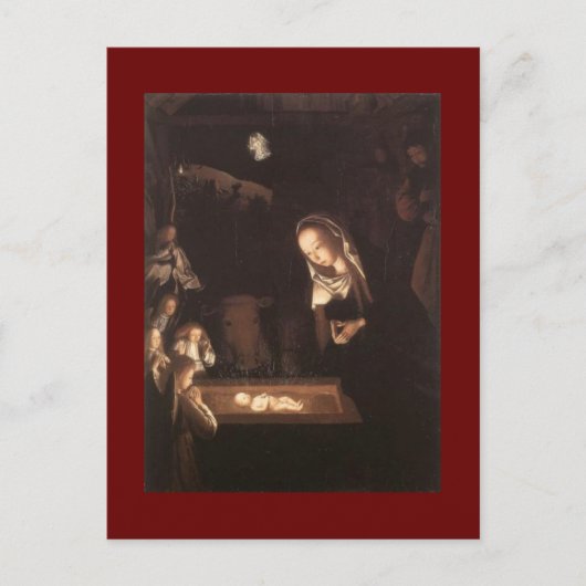 Kunst-Weihnachtskrippen-Gemälde-Postkarte Postkarte (Vorderseite)