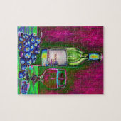 Kunst-Wein-und Trauben-Puzzlespiel Puzzle (Horizontal)