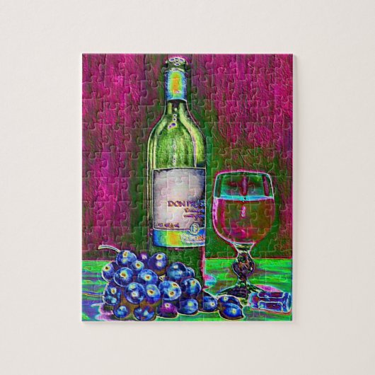 Kunst-Wein-und Trauben-Puzzlespiel Puzzle (Vertikal)