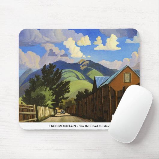 Kunst West-MOUSEPAD - Taos Berg Mousepad (Mit Mouse)
