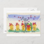 Kunst, wo Imagination lebt Postkarte (Vorne/Hinten)