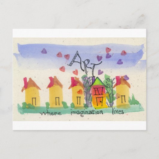 Kunst, wo Imagination lebt Postkarte (Vorderseite)