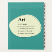 Kunst Wörterbuch Stil Planer Notizbuch (Rückseite)