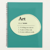 Kunst Wörterbuch Stil Planer Notizbuch (Vorderseite)