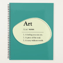 Kunst Wörterbuch Stil Planer Notizbuch