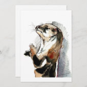 Kunst Zeichne Otter| Niedliche Sondergeschenke Feiertagskarte (Vorne/Hinten)