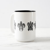 Kunst Zweifarbige Tasse (Vorderseite Links)