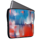 Kunstabstraktion, Ölgemälde aus grobem Stoff Laptopschutzhülle (Vorne Rechts)