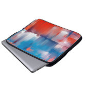 Kunstabstraktion, Ölgemälde aus grobem Stoff Laptopschutzhülle (Vorne Knopf)