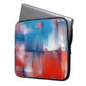 Kunstabstraktion, Ölgemälde aus grobem Stoff Laptopschutzhülle (Vorderseite Links)
