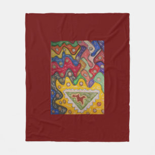 Kunstaudruck afrikanischer Aborigine Fleecedecke
